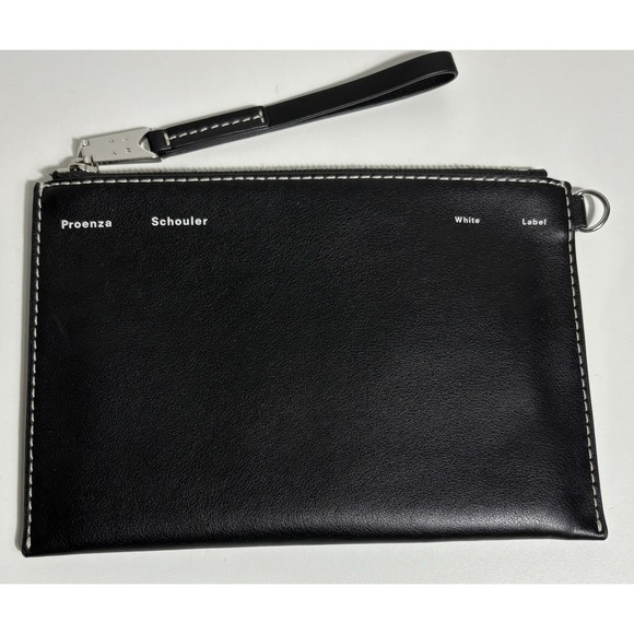 Proenza Schouler Handbags - Proenza Schouler White Label Sullivan Slim Zip Pouch Wallet Card Black Leather